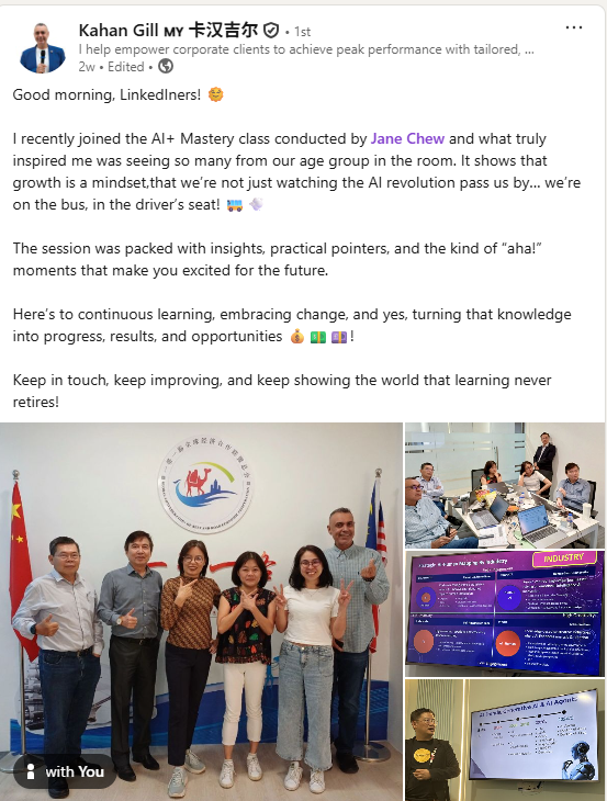 Why Growth Is a Mindset: A Participant’s Take on the AI Business Innovation Workshop