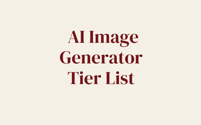 AI Image Generator Tier List (Dec 2025)